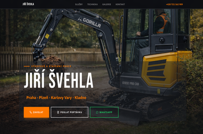 Bagr Švehla – webové stránky