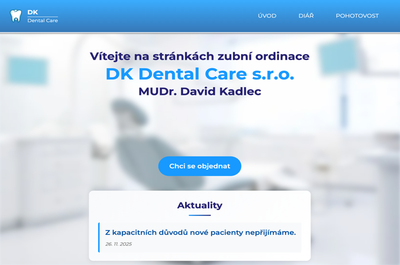 DK Dental Care – webové stránky