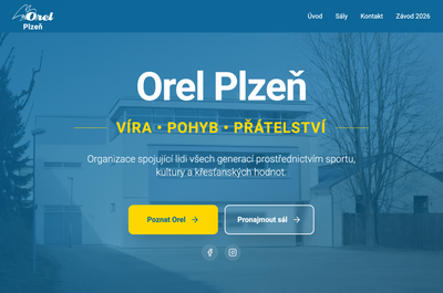 Orel Plzeň – webové stránky